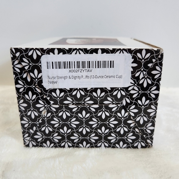 Nib Nurse Strength Dignity White Black Ceramic Coffee Cup Mug 12 Oz - Picture 12 of 12